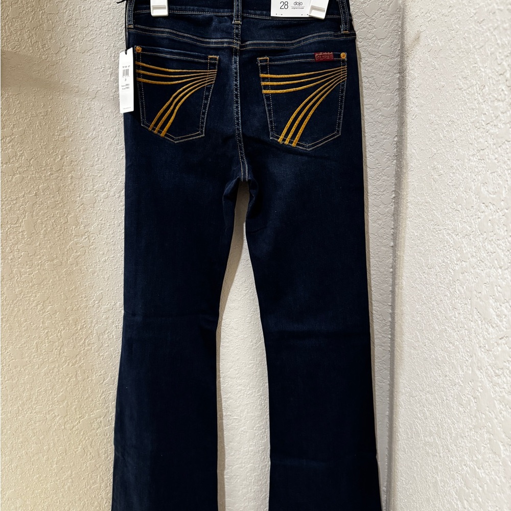 7 For All Mankind Dark Blue Boot Cut Jeans
